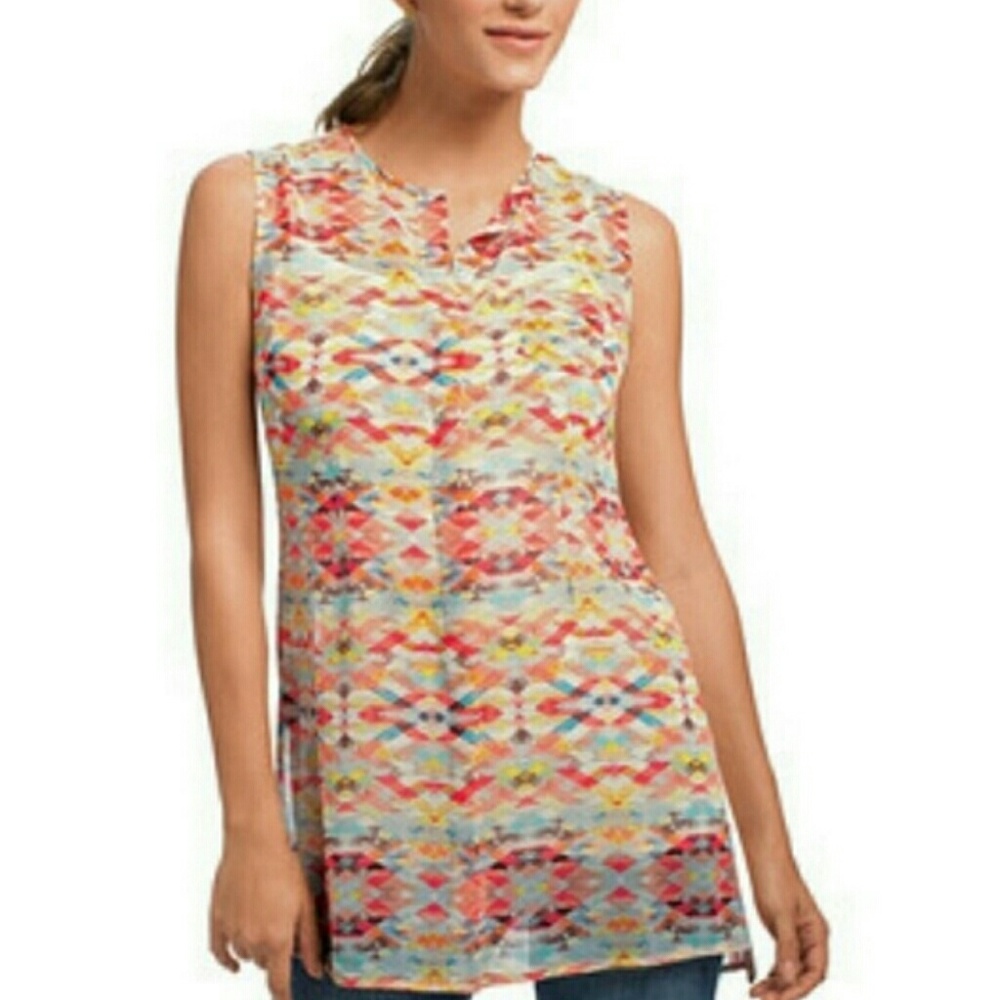 Cabi Womens Sleeveless Blouse top Sz S Avery Tunic